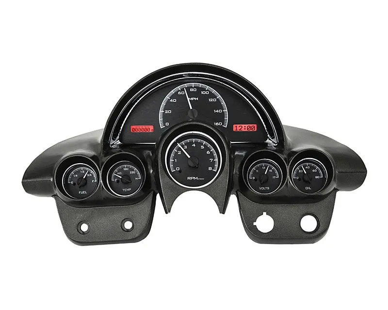 Dakota Digital Black Alloy MHX System Metric Custom Build Chevrolet 1958-1962 - MHX-58C-VET-K-R