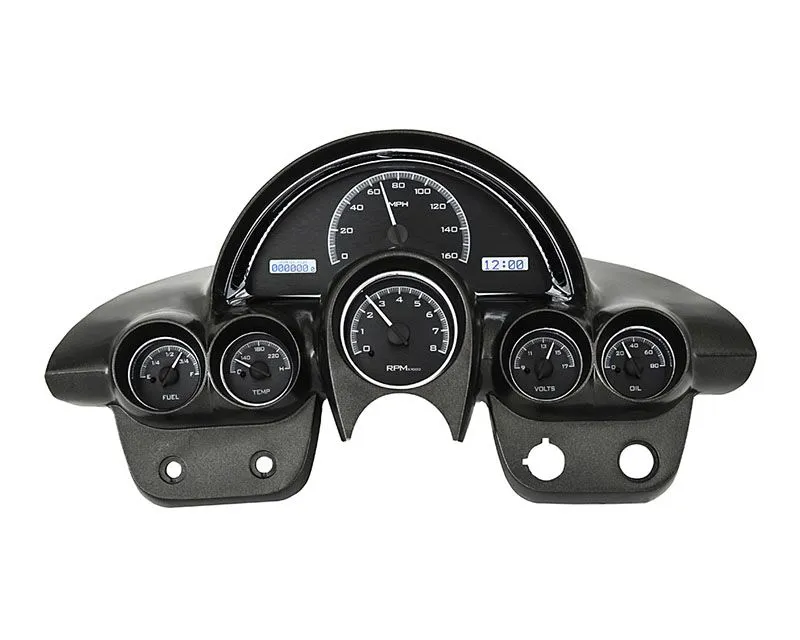 Dakota Digital Black Alloy MHX System Metric Custom Build Chevrolet 1958-1962 - MHX-58C-VET-K-W