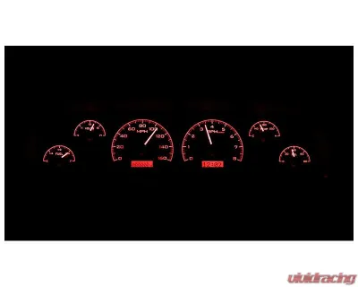 Dakota Digital Black Alloy MHX System for Chevrolet 1960-1966, Custom Build, Metric Fitment - MHX-60C-PU-K-R