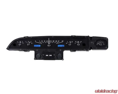 Dakota Digital Black Alloy MHX System for 1960 Ford Galaxie, Custom Build, Metric Design - MHX-60F-GAL-K-B