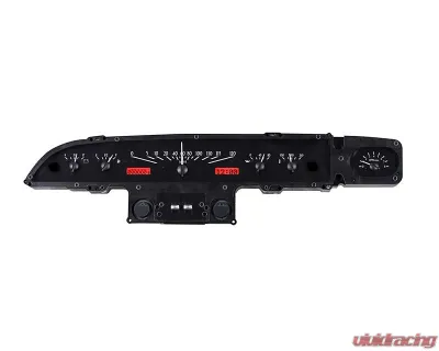 Dakota Digital Black Alloy MHX System for 1960 Ford Galaxie, Custom Build, Metric Fitment - MHX-60F-GAL-K-R