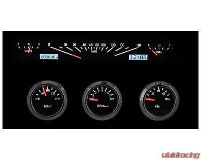 Dakota Digital Black Alloy MHX System for Chevrolet 1961-1962, Custom Build, Metric - MHX-61C-IMP-K-W