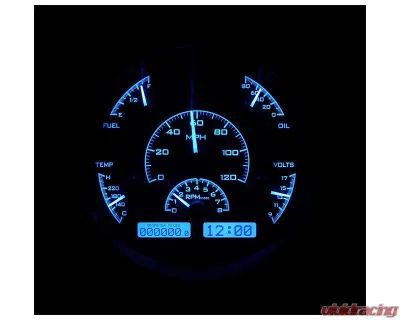 Dakota Digital Black Alloy MHX System for Ford 1961-1966, Metric Custom Build, MHX-61F-PU-K-B - MHX-61F-PU-K-B