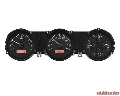 Dakota Digital Black Alloy MHX System for Ford 1962-1963, Custom Build, Metric Fitment - MHX-62F-FAR-K-R