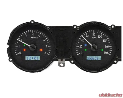 Dakota Digital Black Alloy MHX System for 1962-1963 Ford Custom Build Metric - MHX-62F-FAR-K-W