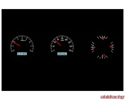 Dakota Digital Black Alloy MHX System for 1962-1963 Ford Custom Build Metric - MHX-62F-FAR-K-W