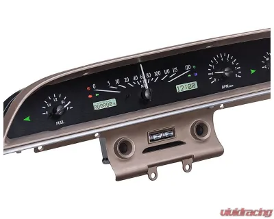 Dakota Digital Black Alloy MHX System for 1962 Ford Galaxie - Custom Build Metric - MHX-62F-GAL-K-B