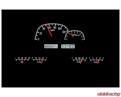 Dakota Digital Black Alloy MHX System for Toyota Land Cruiser 1960-1984, Custom Build - MHX-62T-FJ-K-W