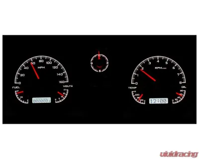 Dakota Digital Black Alloy MHX System for 1963-1965 Buick Riviera, Custom Metric Build - MHX-63B-RIV-K-W