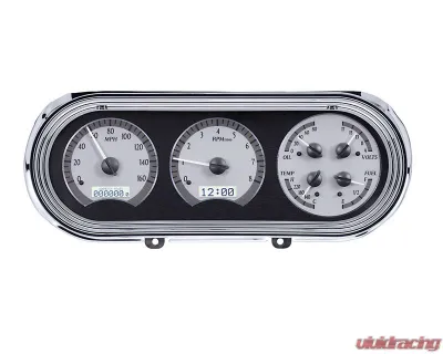 Dakota Digital MHX-63C-NOV-S-W Custom Build Silver Alloy Metric System 13.10"x4.850" - MHX-63C-NOV-S-W