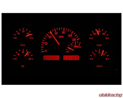 Dakota Digital Black Alloy MHX System for 1963-1972 Jeep Wagoneer Custom Build - MHX-63J-WAG-K-R