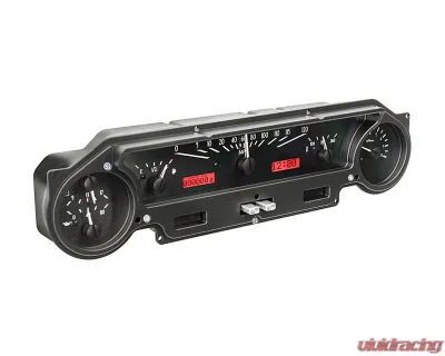 Dakota Digital Black Alloy MHX System for Ford 1964-1965, Custom Build, Metric Size - MHX-64F-FAL-K-R