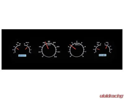 Dakota Digital Black Alloy MHX System for Pontiac 1964-1967, Custom Build, Metric Fitment - MHX-64P-GTO-K-W