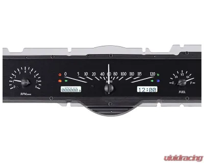 Dakota Digital Black Alloy MHX System for 1965-1966 Ford Galaxie, Custom Build, Metric - MHX-65F-GAL-K-W