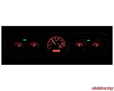 Dakota Digital Black Alloy MHX System for 1965-1966 Ford Mustang, Custom Build, Metric - MHX-65F-MUS-K-R