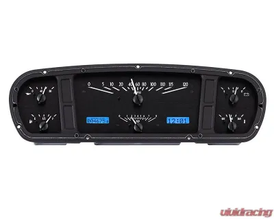 Dakota Digital Black Alloy MHX System for Ford 1965-1966, Custom Build, Metric Fitment - MHX-65F-PU-K-B