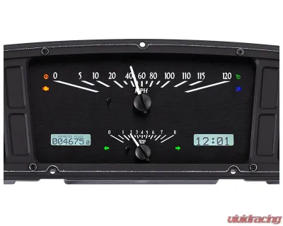 Dakota Digital Black Alloy MHX System for Ford 1965-1966, Custom Build, Metric - MHX-65F-PU-K-W