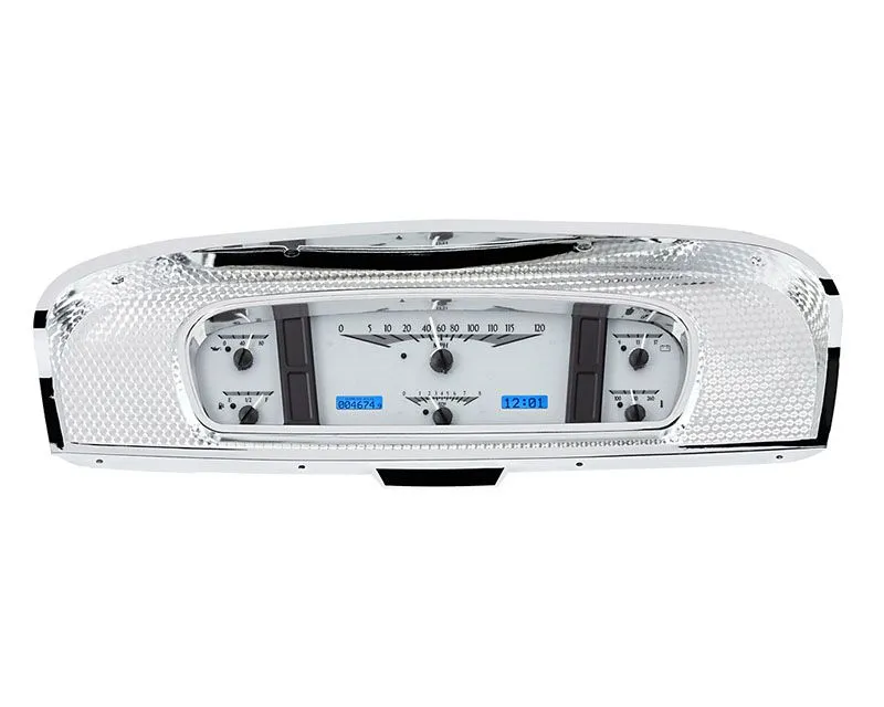 Dakota Digital Silver Alloy MHX System Metric Custom Build Ford 1965-1966 - MHX-65F-PU-S-B