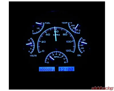 Dakota Digital Black Alloy MHX System for 1966-1967 Ford Bronco, Custom Build, Metric - MHX-66F-BRO-K-B