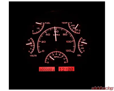 Dakota Digital Black Alloy MHX System for 1966-1967 Ford Bronco, Custom Build, Metric - MHX-66F-BRO-K-R