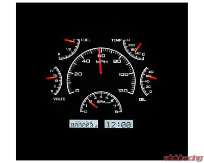 Dakota Digital Black Alloy MHX System for 1966-1967 Ford Bronco, Custom Build - MHX-66F-BRO-K-W