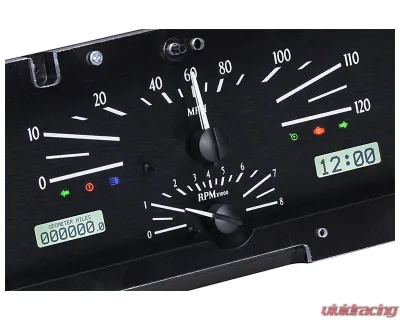 Dakota Digital Black Alloy MHX System for Lincoln 1966-1969, Custom Build, Metric Fitment - MHX-66L-K-R