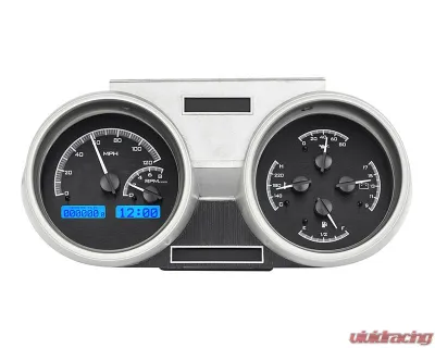 Dakota Digital MHX-66O-CUT-K-B Black Alloy Metric Custom System 11.252"x4.892" - MHX-66O-CUT-K-B