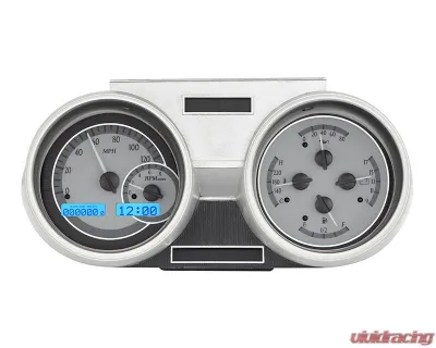 Dakota Digital MHX-66O-CUT-S-B Silver Alloy 11.252"x4.892" Metric Custom Build - MHX-66O-CUT-S-B