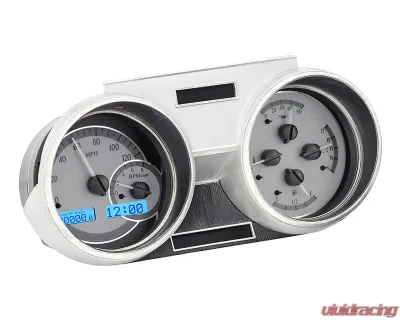 Dakota Digital MHX-66O-CUT-S-B Silver Alloy 11.252"x4.892" Metric Custom Build - MHX-66O-CUT-S-B