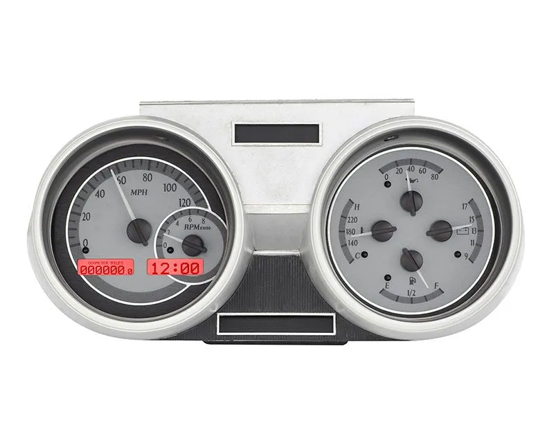 Dakota Digital 11.252"x4.892" Silver Alloy MHX System Metric Custom Build - MHX-66O-CUT-S-R