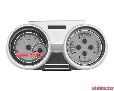 Dakota Digital MHX-66O-CUT-S-R Custom Metric System 11.252"x4.892" Silver Alloy - MHX-66O-CUT-S-R
