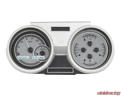 Dakota Digital MHX-66O-CUT-S-W Custom Build Metric System 11.252"x4.892" Silver Alloy - MHX-66O-CUT-S-W