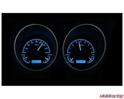 Dakota Digital Black Alloy MHX System for 1967-1968 Chevrolet Pontiac Custom Build - MHX-67C-CAM-K-B