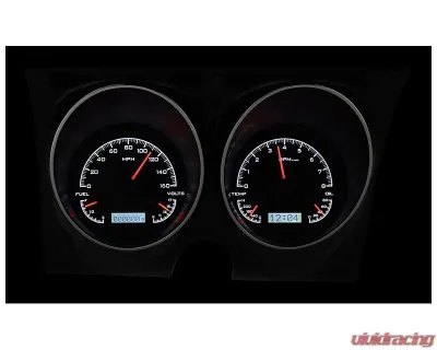 Dakota Digital Black Alloy MHX System for 1967-1968 Chevrolet Pontiac Custom Build - MHX-67C-CAM-K-W