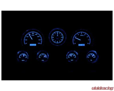 Dakota Digital Black Alloy MHX System for Chevrolet 1967-1972 with Analog Clock - MHX-67C-PA-K-B