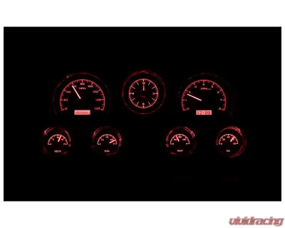 Dakota Digital Black Alloy MHX System Metric Custom Build with Analog Clock for Chevrolet 1967-1972 - MHX-67C-PA-K-R