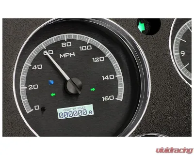 Dakota Digital Black Alloy MHX System Metric Custom Build with Analog Clock for Chevrolet 1967-1972 - MHX-67C-PA-K-W