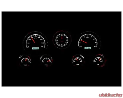 Dakota Digital Black Alloy MHX System Metric Custom Build with Analog Clock for Chevrolet 1967-1972 - MHX-67C-PA-K-W