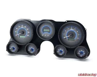 Dakota Digital Carbon Fiber MHX System for Chevrolet 1967-1972, Custom Build, Metric - MHX-67C-PU-C-B