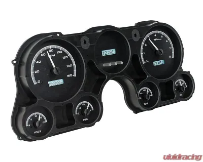 Dakota Digital Black Alloy MHX System for Chevrolet 1967-1972, Custom Build, Metric - MHX-67C-PU-K-W