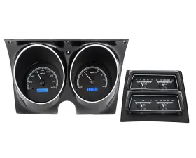 Dakota Digital Black Alloy MHX System Metric Custom Build with Console Gauges for 1968 Chevrolet