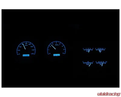 Dakota Digital Black Alloy MHX System Metric Custom Build with Console Gauges for 1968 Chevrolet - MHX-68C-CAC-K-B