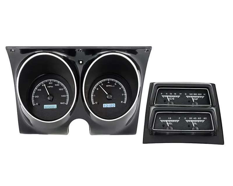 Dakota Digital Black Alloy MHX System Metric Custom Build w/ Console Gauges Chevrolet 1968 - MHX-68C-CAC-K-W
