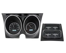 Dakota Digital Black Alloy MHX System Metric Custom Build with Console Gauges for 1968 Chevrolet