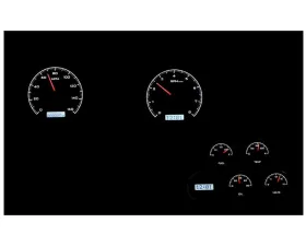 Dakota Digital Black Alloy MHX System for Chevrolet 1968-1977 with Analog Clock