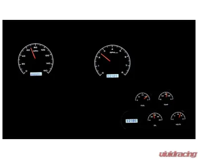 Dakota Digital Black Alloy MHX System for Chevrolet 1968-1977, Custom Build, Metric Fitment - MHX-68C-VET-K-W