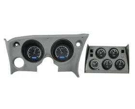 Dakota Digital Black Alloy MHX System Metric Custom Build with Analog Clock for Chevrolet 1968-1977