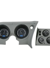 Dakota Digital Black Alloy MHX System Metric Custom Build with Analog Clock for Chevrolet 1968-1977                                     - MHX-68C-VTA-K-B - Image 3