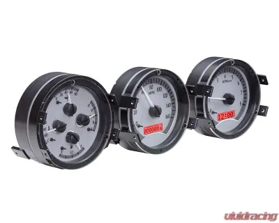 Dakota Digital MHX-68O-CUT-S-R 4.590"x4.440" Silver Alloy Metric Custom Build - MHX-68O-CUT-S-R