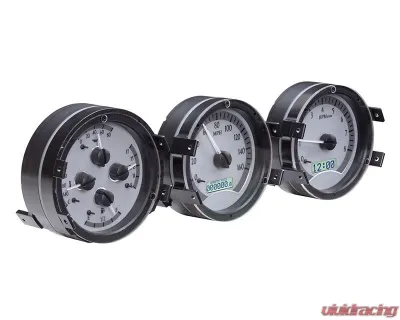 Dakota Digital MHX-68O-CUT-S-W Silver Alloy Custom Build 4.590"x4.440" Metric System - MHX-68O-CUT-S-W